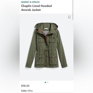 Market & Spruce women’s jacket size medium olive green